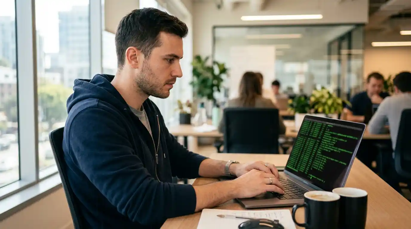 Ethical hacker conducting penetration tests as part of our cyber resilience services